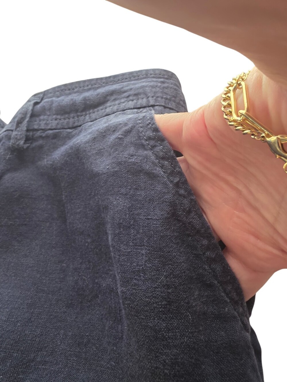 Lily Pulitzer Wide-Leg Navy Linen Pants Size 14 - Picture 6 of 12
